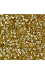 Miyuki square - cubes 1.8mm Beads - Gold Silver Lined SB18-3